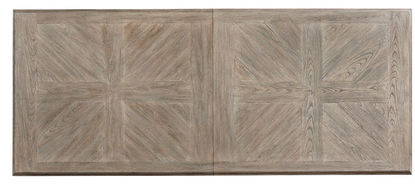 A.R.T. Furniture Arch Pearce Dining Table - Two-tone Elm & Parrawood, Extends To 136-in, Seats 10, Elegant Design White, Brown Elm And Parrawood Solids,Cathedral Elm Veneers,Metal 233221-2802