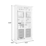 Display Curio Cabinet with Wine Storage in Antique White White P021713 Pulaski Furniture