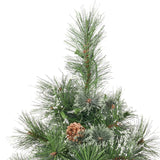 Christopher Knight Home® - Noble House - 7-foot Cashmere Pine Pre-Lit Clear LED Artificial Christmas Tree with Snowy Branches and Pinecones