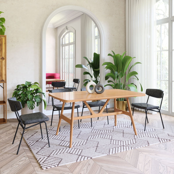 Zuo Modern Rovina Dining Table Natural - Sleek Rubberwood Design For Modern Dining Spaces & Special Occasions Natural Rubberwood 110508-zuo-modern