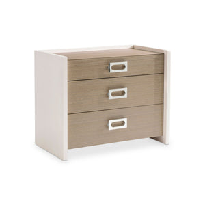 Bernhardt Bernhardt Modulum Nightstand With Soft-Close Drawers, Usb Charger, Two-Tone Sahara & Adobe Finish 315230