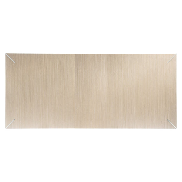 Bernhardt Bernhardt Modulum Dining Table With Sahara Veneer Top, Polished Stainless Angled Legs, Extensible 315222