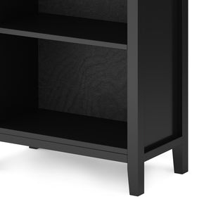 English Elm Artisan 5-Shelf Bookcase In Black - Handcrafted Modern Storage Solution For Home Or Office Décor B136P158385