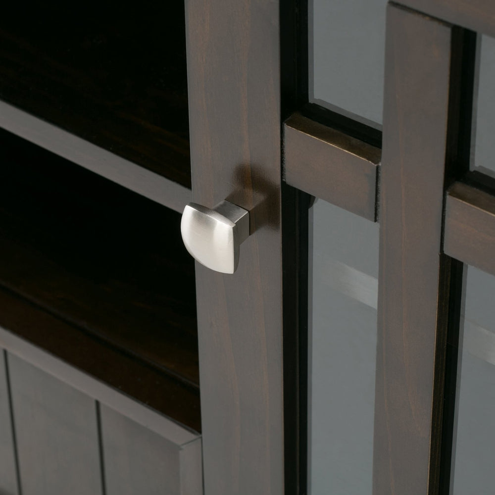 English Elm Bedford Tall TV Media Stand Dark Tobacco Brown – Handcrafted Solid Wood, 60" TV Capacity, Storage and Cord Management B136P158116