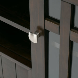 English Elm Bedford Tall TV Media Stand Dark Tobacco Brown – Handcrafted Solid Wood, 60" TV Capacity, Storage and Cord Management B136P158116