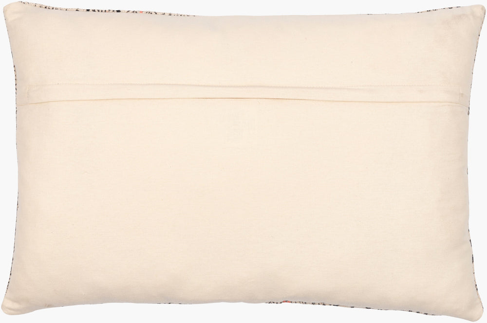 Surya Zoya 16"L X 24"W Handmade Bohemian Lumbar Pillow - Ethnic Decor For A Vibrant, Global Touch Beige Cotton,Cotton Zya001-1624p