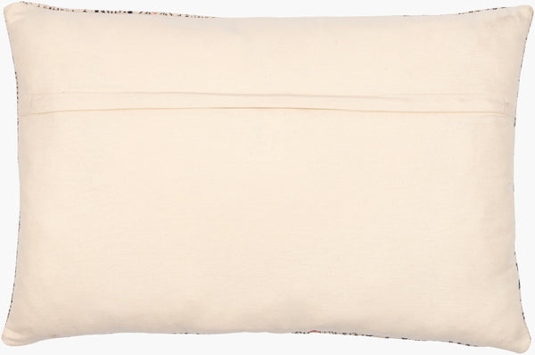 Surya Zoya 16"L X 24"W Handmade Bohemian Lumbar Pillow - Ethnic Decor For A Vibrant, Global Touch Beige Cotton,Cotton Zya001-1624p