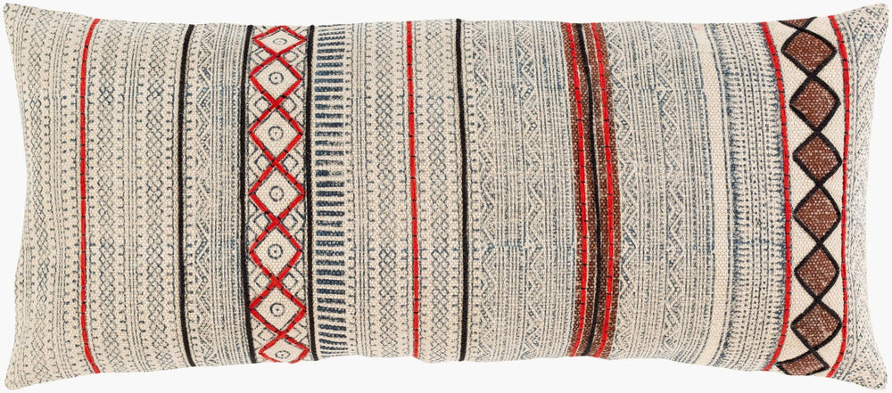 Livabliss Zoya Woven Cotton Lumbar Pillow Artisan Bohemian Global Pattern for Sofas and Beds ZYA008-3214