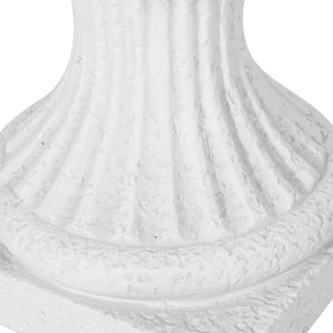 English Elm Mgo Handcrafted Urn Planter Pedestal Style Weather Resistant Patio Garden Accent 63410.00WHI