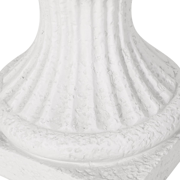 English Elm Mgo Handcrafted Urn Planter Pedestal Style Weather Resistant Patio Garden Accent 63410.00WHI