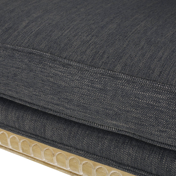 English Elm Christopher Knight Home® - CLUB Chair with French Country Carved Accents, Upholstered Comfort, Weathered Rubberwood Frame -Elegant Charcoal 71064.00CHAR