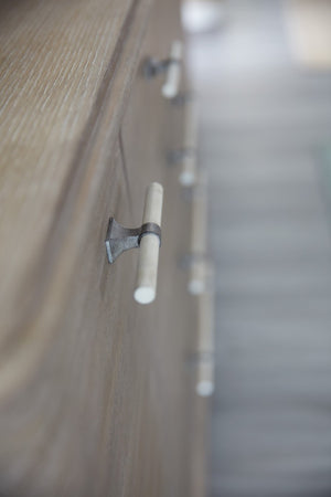 Hooker Furniture Affinity Dresser — Greige Quartered Oak With 8 Felt-Lined Drawers, Jewelry Tray & Pewter Pulls 6050-90002-GRY