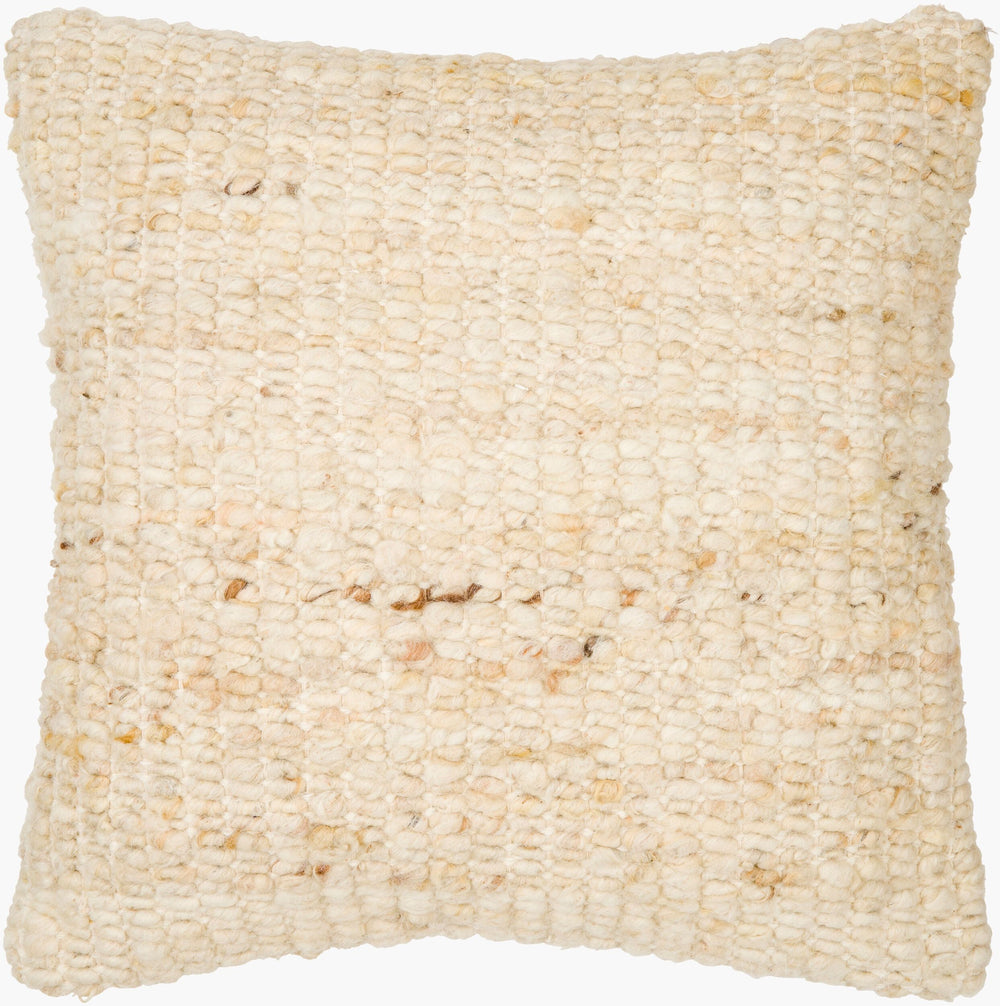 Surya Zayden Hand Woven 18" Accent Pillow Kit – Eco-friendly Design For Cottage Style Home Decor Ivory Wool,Cotton Zyn002-1818p