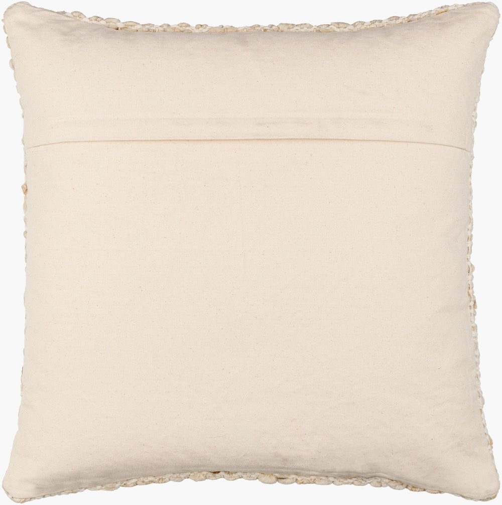 Surya Zayden Hand Woven 18" Accent Pillow Kit – Eco-friendly Design For Cottage Style Home Decor Ivory Wool,Cotton Zyn002-1818p