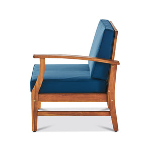 English Elm Perla Armless Accent Chair Tailored Low Profile Upholstered Seat for Living Room 58941.00RBLU
