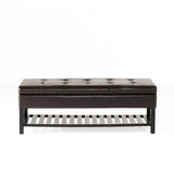 Christopher Knight Home® - Noble House - Miriam Ottoman with Storage and Bottom Rack