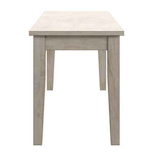 Homelegance By Top-Line Lorren Wood Dining Bench White Rubberwood