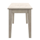 Homelegance By Top-Line Lorren Wood Dining Bench White Rubberwood