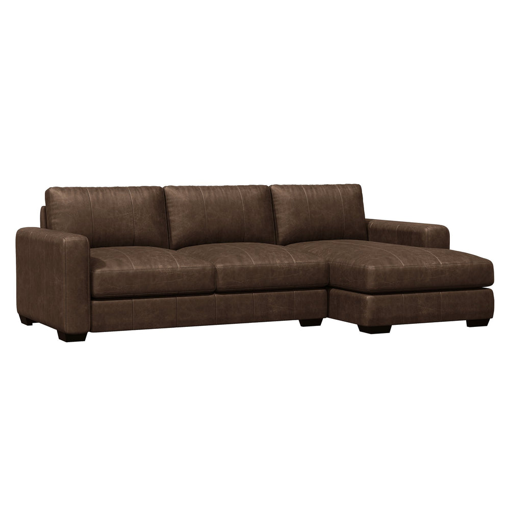 Bernhardt Bernhart Premium Top-Grain Leather Sectional — Modern Sculpted Silhouette, Plush Cushions, Customizable Finish - Made to Order K1735