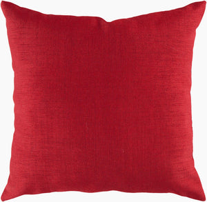 Surya Storm 18"X18" Modern Accent Pillow - Stylish, Outdoor-safe, Machine Washable For Home & Patio Decor Red Polyester,Polyester,Polyester,Polyfill Zz407-1818