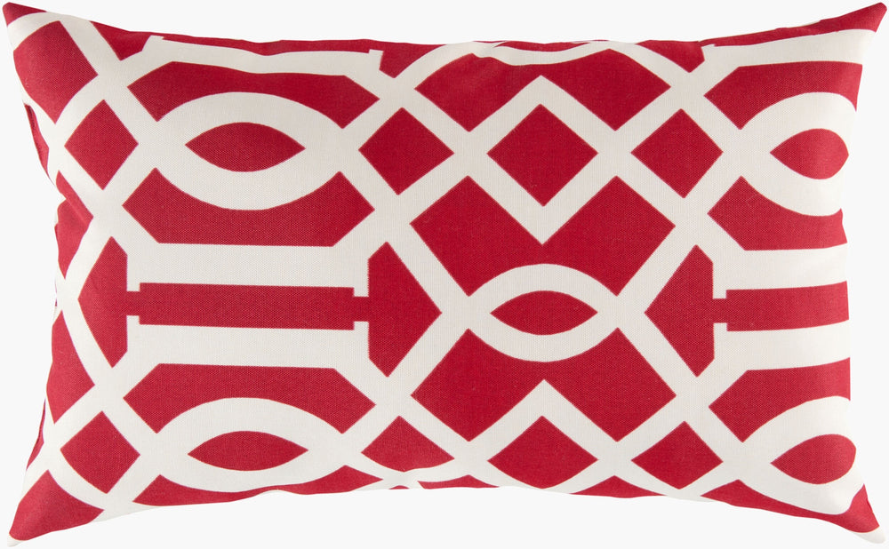 Surya Storm 13"L X 20"W Outdoor-safe Lumbar Pillow - Plush Comfort With Modern Elegance For Any Space Red Polyester,Polyester,Polyester,Polyfill Zz407-1320