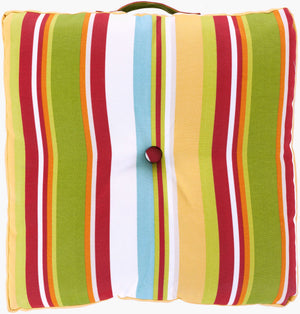 Surya Storm 18"X18" Modern Accent Pillow - Stylish, Outdoor-safe, Machine Washable For Home & Patio Decor Red Polyester Zz418-2222fc