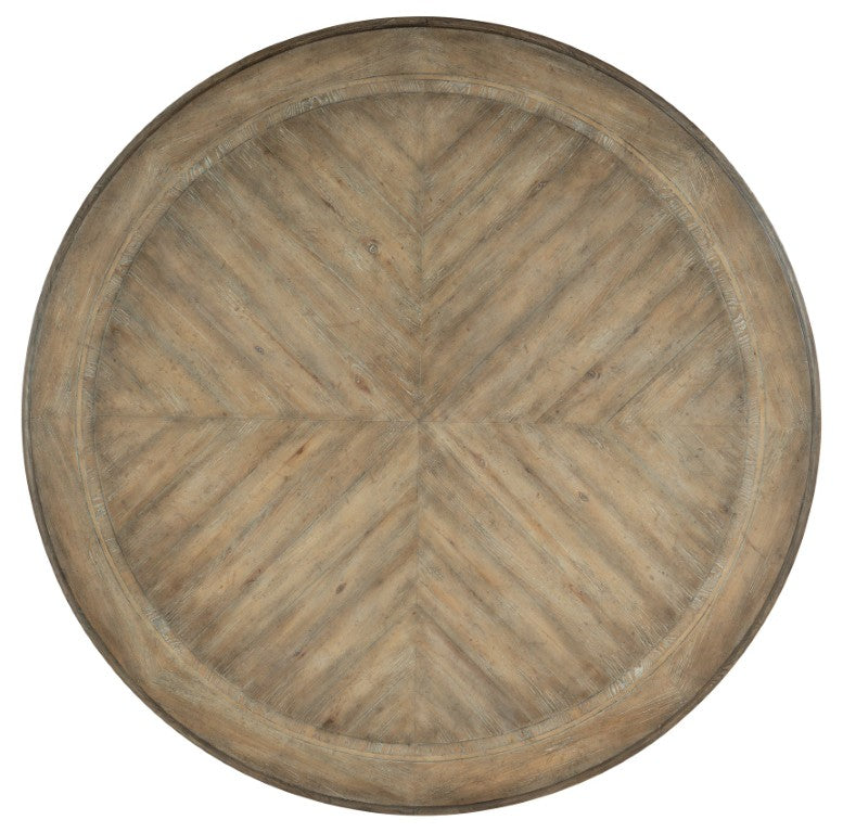 Hooker Furniture Castella 60" Round Dining Table With Urn Pedestal, Distressed Antique Slate Finish, Seats 6 5878-75203-80