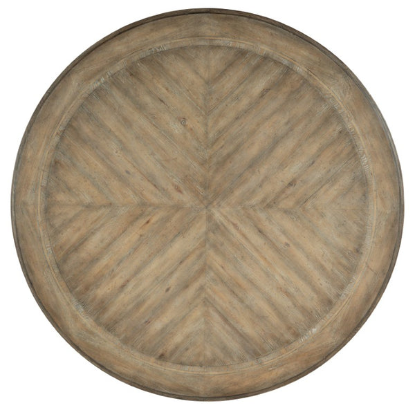 Hooker Furniture Castella 60" Round Dining Table With Urn Pedestal, Distressed Antique Slate Finish, Seats 6 5878-75203-80