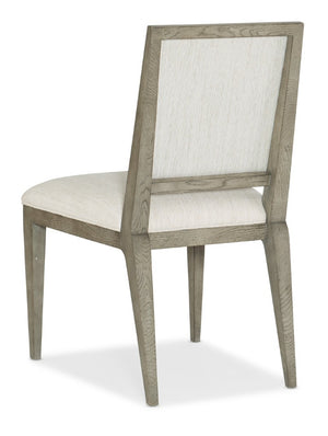 Hooker Furniture Linville Upholstered Dining Chair With Performance Fabric, Welt Trim & Smoked Wood Frame For Comfort Gray 6150-75510-85