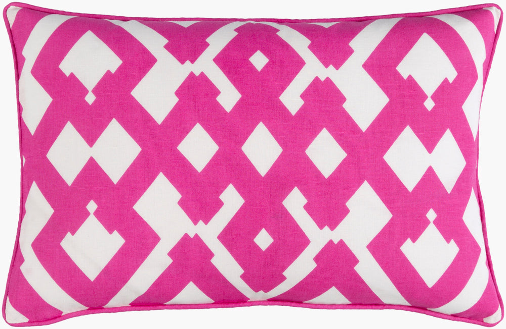 Surya Large Zig Zag Pillow - Stylish 13"L X 20"W Cotton-linen Blend Lumbar Cushion For Modern Decor Magenta Linen,Cotton Zzg001-1320d