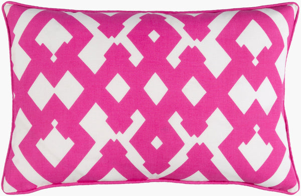 Surya Large Zig Zag Pillow - Stylish 13"L X 20"W Cotton-linen Blend Lumbar Cushion For Modern Decor Magenta Linen,Cotton Zzg001-1320d