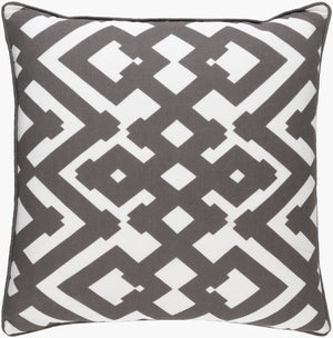 Surya Large Zig Zag Pillow - Modern 18"L X 18"W Cotton-linen Blend Accent Cushion For Home Decor White Linen,Cotton Zzg002-1818