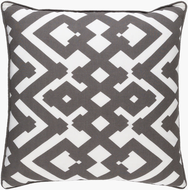 Surya Large Zig Zag Pillow - Modern 18"L X 18"W Cotton-linen Blend Accent Cushion For Home Decor White Linen,Cotton Zzg002-1818