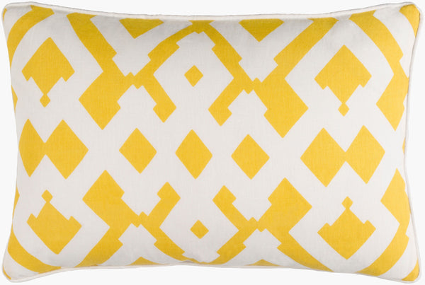 Surya Large Zig Zag Pillow - Stylish 13"L X 20"W Cotton-linen Blend Lumbar Cushion For Modern Decor Cream Linen,Cotton Zzg003-1320p