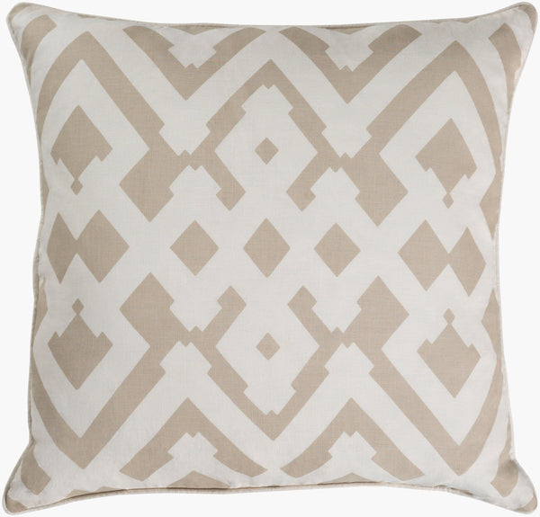 Surya Large Zig Zag Pillow - Modern 18"L X 18"W Cotton-linen Blend Accent Cushion For Home Decor White Linen,Cotton Zzg004-2020