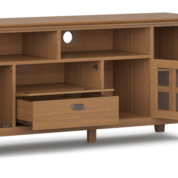 English Elm Artisan 72" Handcrafted Tv Media Stand In Honey Brown - Stylish Storage For Your Living Room Décor B136P158424