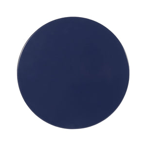 English Elm Outdoor Powder-coated Iron End Table with Geometric Cutout Design for Patio Lounging Navy Blue 73607.00NBLU