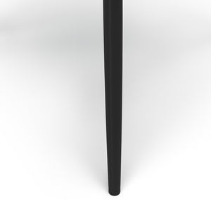 English Elm Sherbourne Handcrafted Grey Side Table with Carved Mango Wood Top & Black Metal Legs, 17" x 20" B136P159600