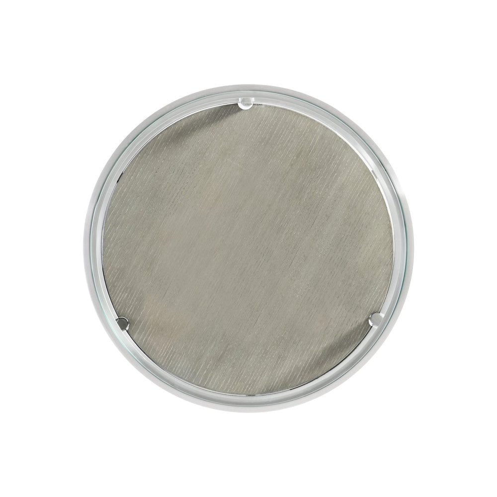 Bernhardt Bernhardt Cornelia Accent Table With Nebbia Wood Shelf, Brushed Stainless Frame & Tempered Glass Top 331123