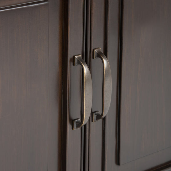 English Elm Connaught Handcrafted Solid Wood Storage Cabinet In Dark Chestnut Brown - Timeless Colonial Design B136P158125