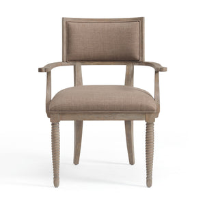 A.R.T. Furniture Reforma Upholstered Arm Chair - Stylish Casual Traditional Design In Tapenade & Wheat Finishes Brown Parawood Solids,Random Match Flaky Oak Veneers,Foam,Fabric 324207-2358