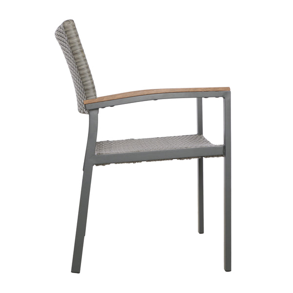 English Elm Christopher Knight Home® - Luton Outdoor Dining Chair - Stylish Mid-Century Modern Design With Weather-Resistant Comfort 62760.00PEGMGRY