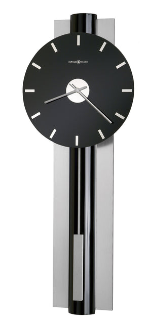 Hekman Furniture 625403 Stylish Modern Hudson Wall Clock - High-gloss Black & Brushed Nickel Design For Any Room  Hudson Wall Clock 625403