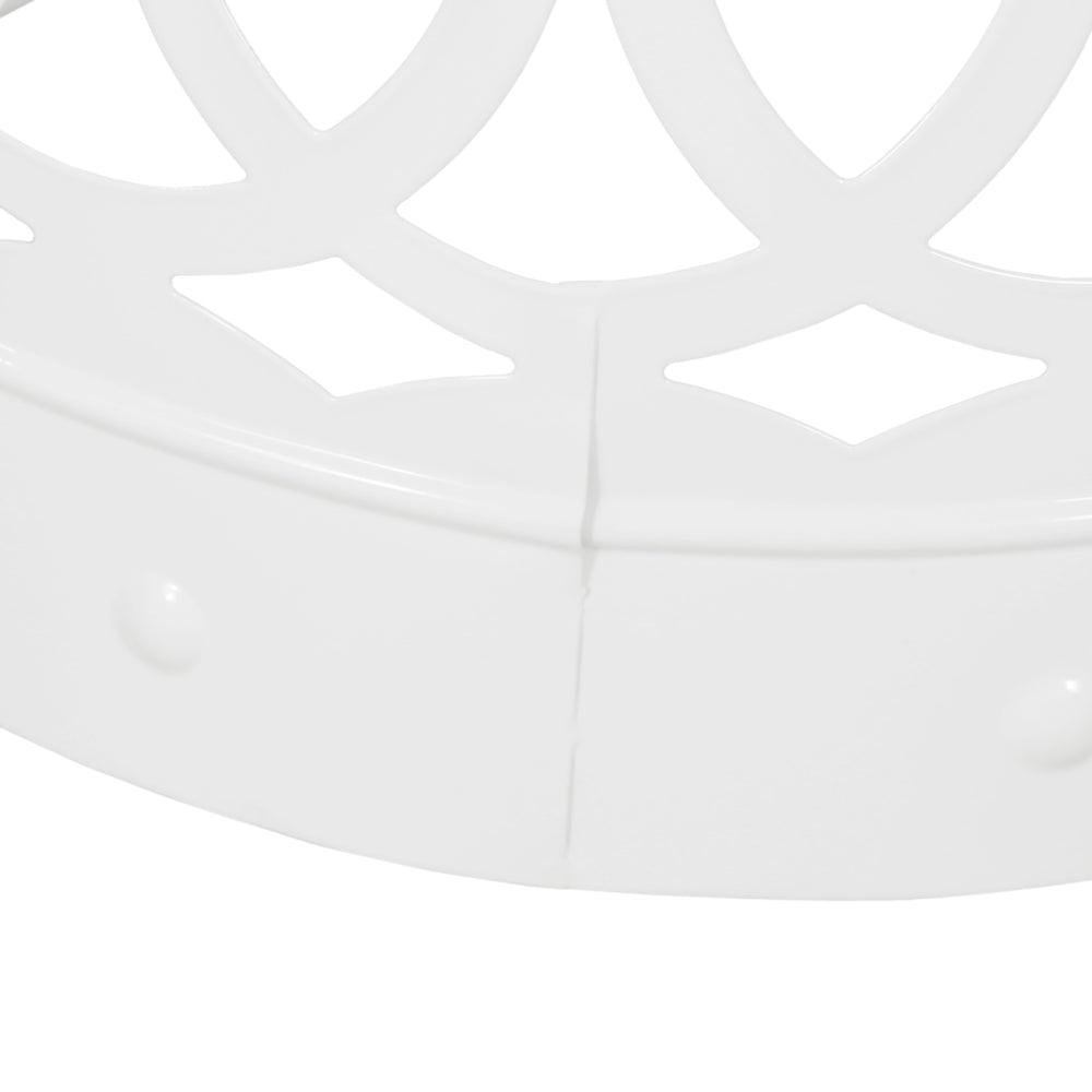 English Elm Christopher Knight Home® - Outdoor Metal end Table with Powder-Coated Iron Frame, Modern Cylindrical Cut Design, No Assembly White 73607.00WHI