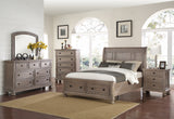 New Classic Furniture Allegra King Headboard - Pewter B2159-110-FULL-BED