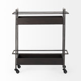 Mercana Masataka Bar Cart Gunmetal Gray | Metal