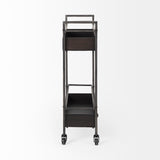 Mercana Masataka Bar Cart Gunmetal Gray | Metal