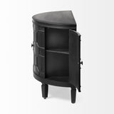 Mercana Romers Accent Cabinet Black Wood