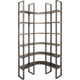 Mercana Turner Shelving Unit Brown Wood | Black Metal