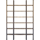 Mercana Taunton Shelving Unit Brown Wood | Black Metal